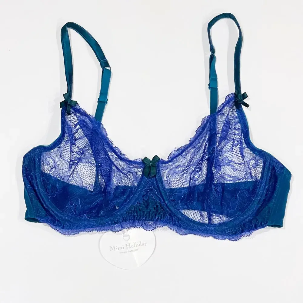 NEW Mimi Holliday 36C Allure Lace Underwire Comfort Bra Damaris Sheer Lingerie - Picture 2 of 12